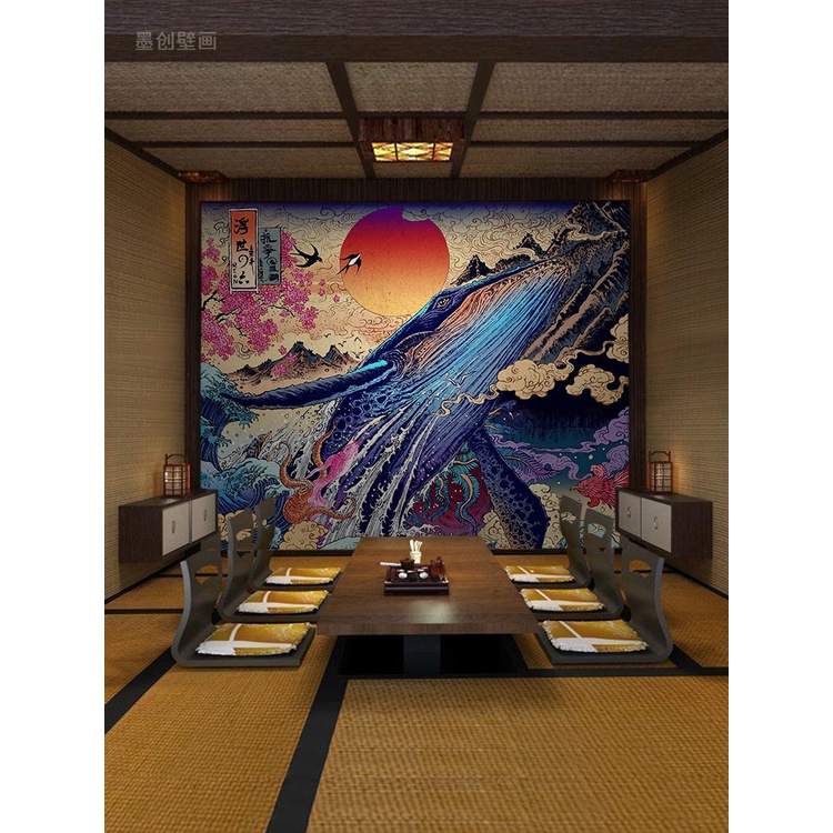Wallpapers Japanese Wallpaper UkiyoE Background Mural Bedroom Japanese