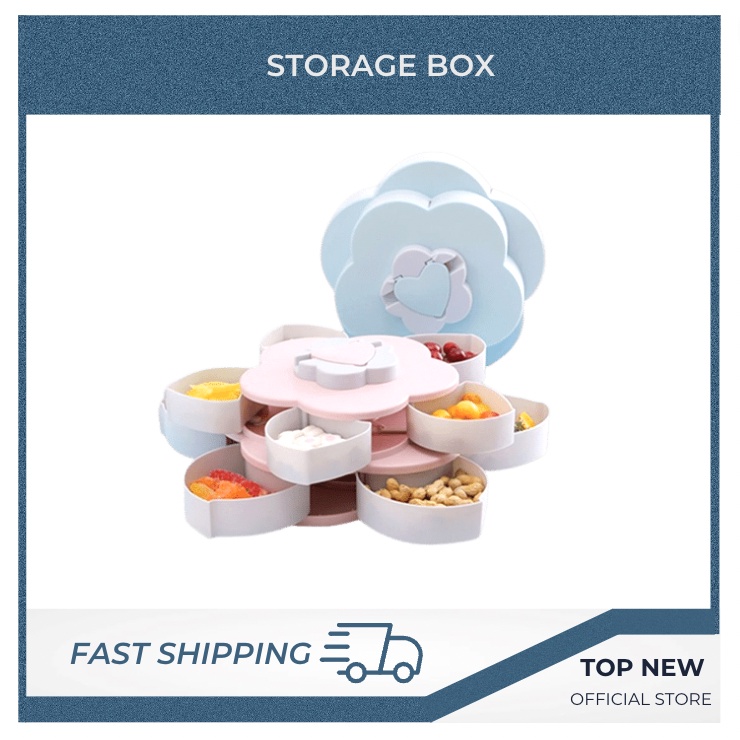 Twist and Bloom Snack Box Food Storage for Candy Snacks Organizer