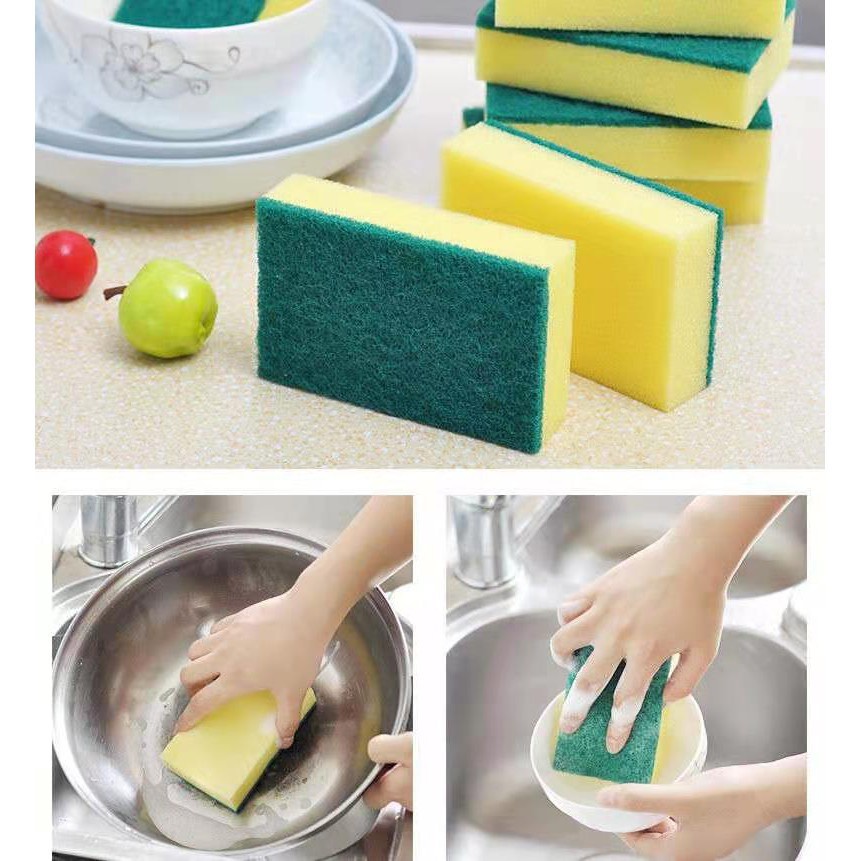 High Density Dishwashing Sponge Wipe Brush Pot Brush Bowl ...