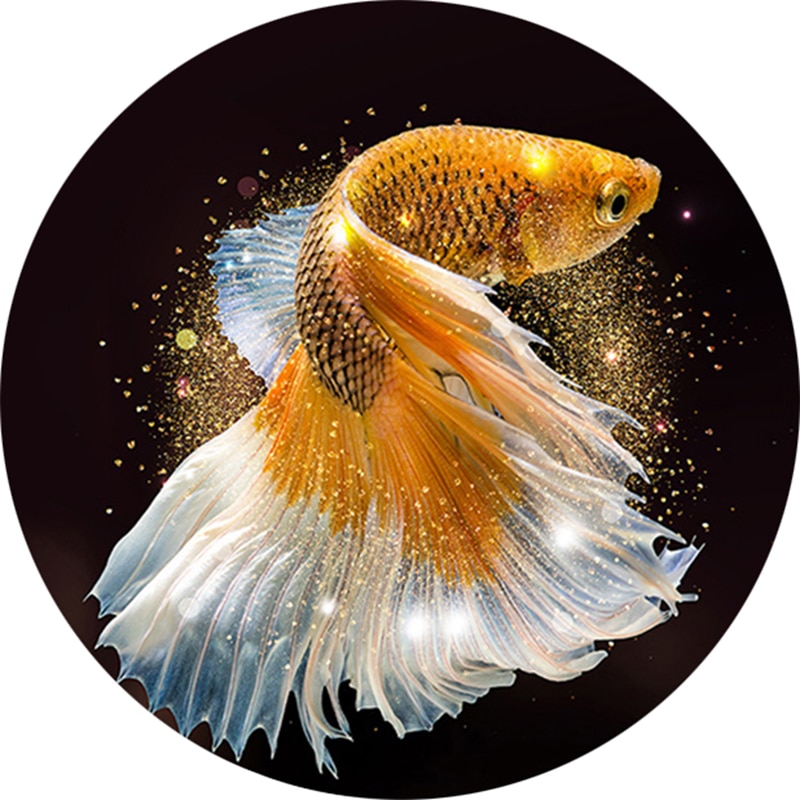 5D Diamond Embroidery Cross Stitch Fish Non Full Square Diamond Painting  Animal Non Round Diamond Mo | Shopee Philippines