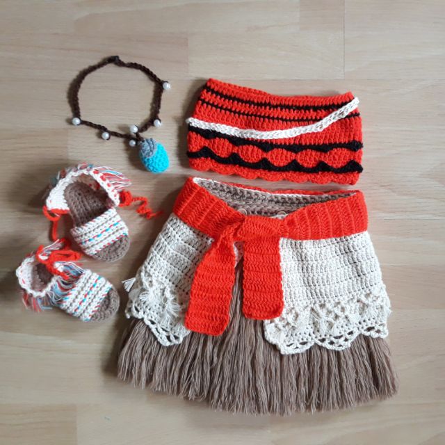 Moana Crochet Costume Set Shopee Philippines