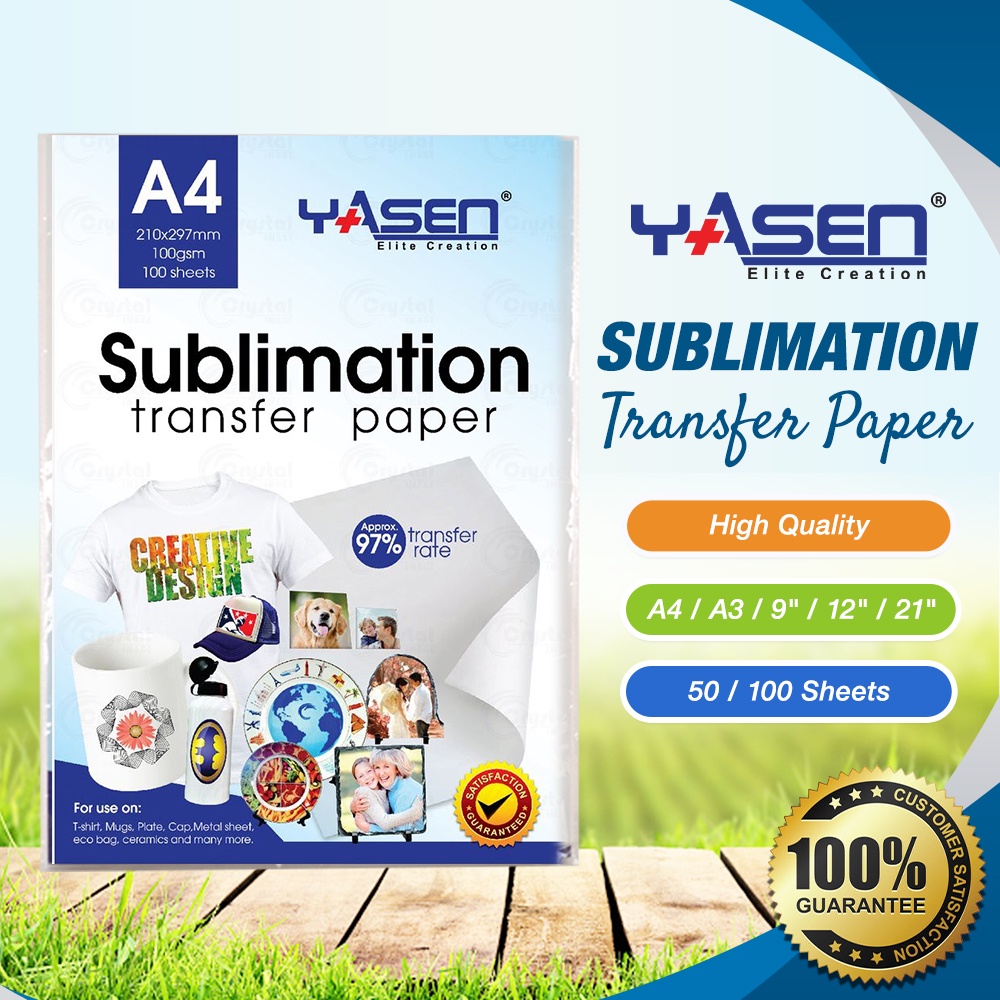 Sublimation Paper Heat Transfer Paper Compatible With Inkjet Printer For T Shirt Mug Bag Diy Shopee Philippines
