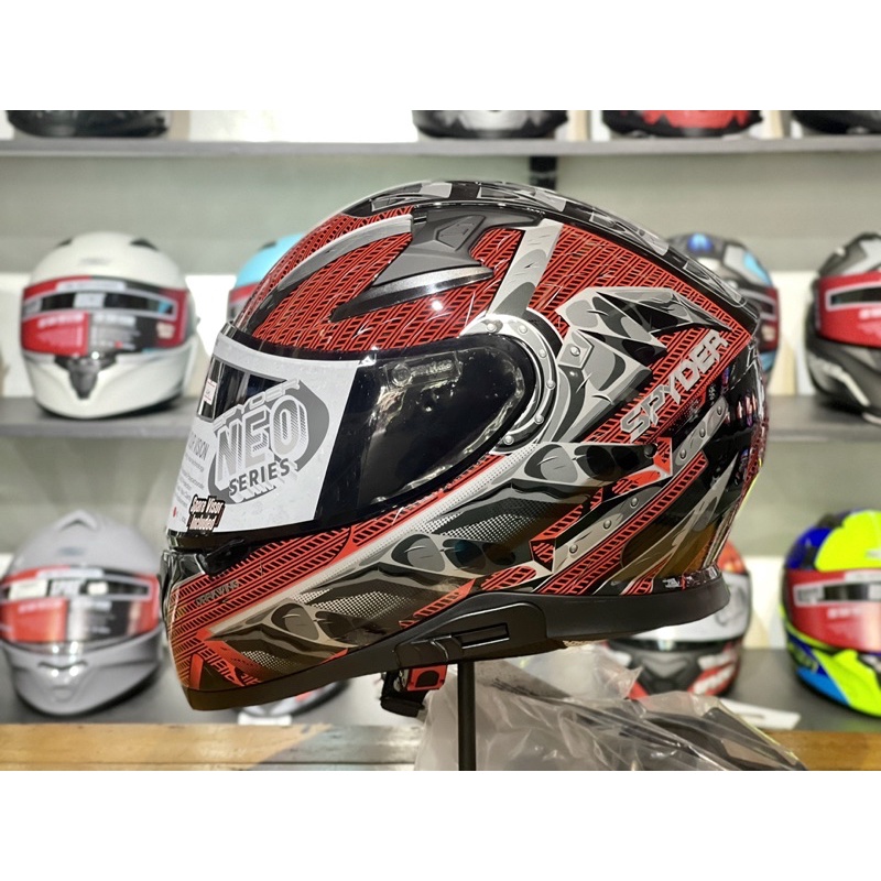 SPYDER NEO RECON2.0 Full-face Dual Visor Helmet + Free Clear Visor ...