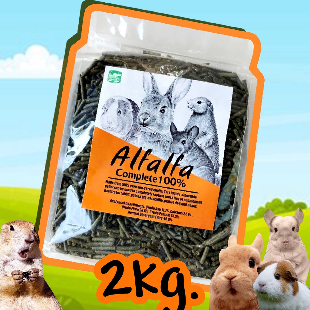 Timothy Grass Pellets Alfalfa 1 Rabbit Prairie Dog Gatsby Chinchilla 2 Kg. #2