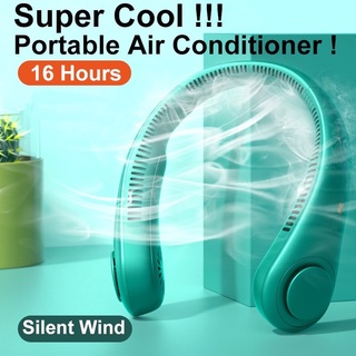 Neck Fan Bladeless Fan Eletric Fan USB Rechargeable Fan Home Outdoor Sports Portable Fans