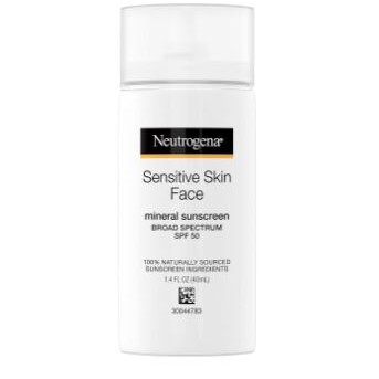 shopee face sensitive mineral oxide spf fluid neutrogena zinc sunscreen ml liquid oz skin