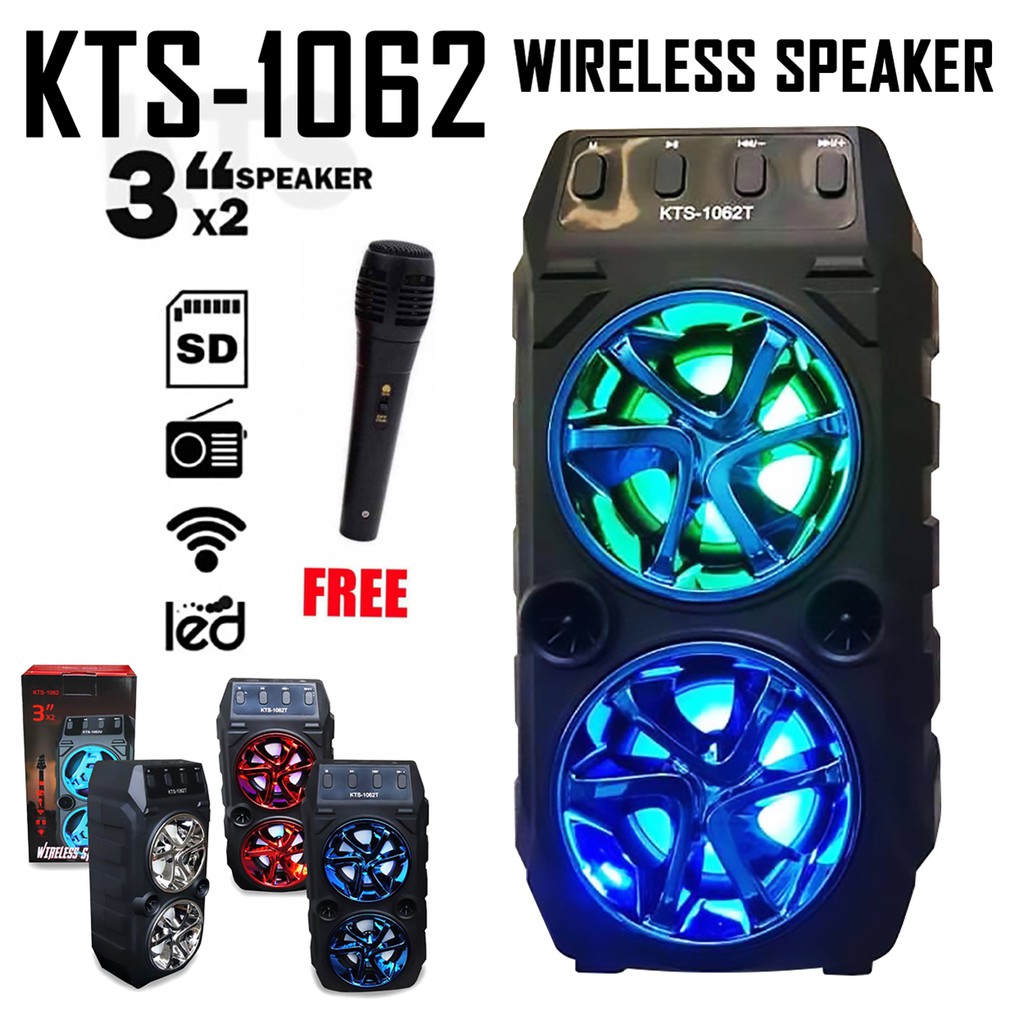 KTS1062 Karaoke Stereo Dual Portable Karaoke Wireless Bluetooth