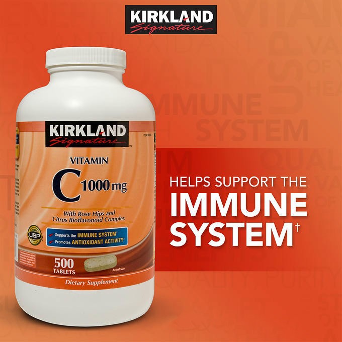 Kirkland Signature Vitamin C 1000 Mg 500 Tablets Shopee Philippines