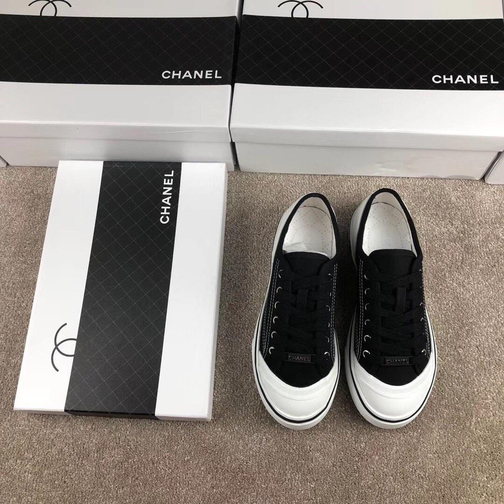 all black chanel trainers womens