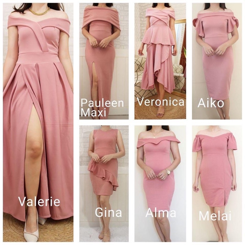 old rose gown design