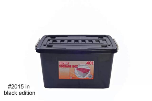 black storage containers with lid