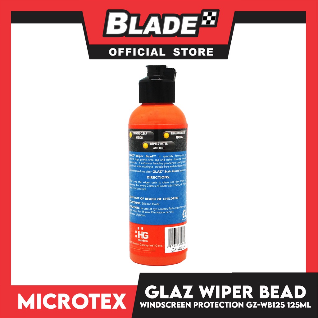 Microtex Glaz Wiper Bead Concentrate Windscreen Protection GZWB125