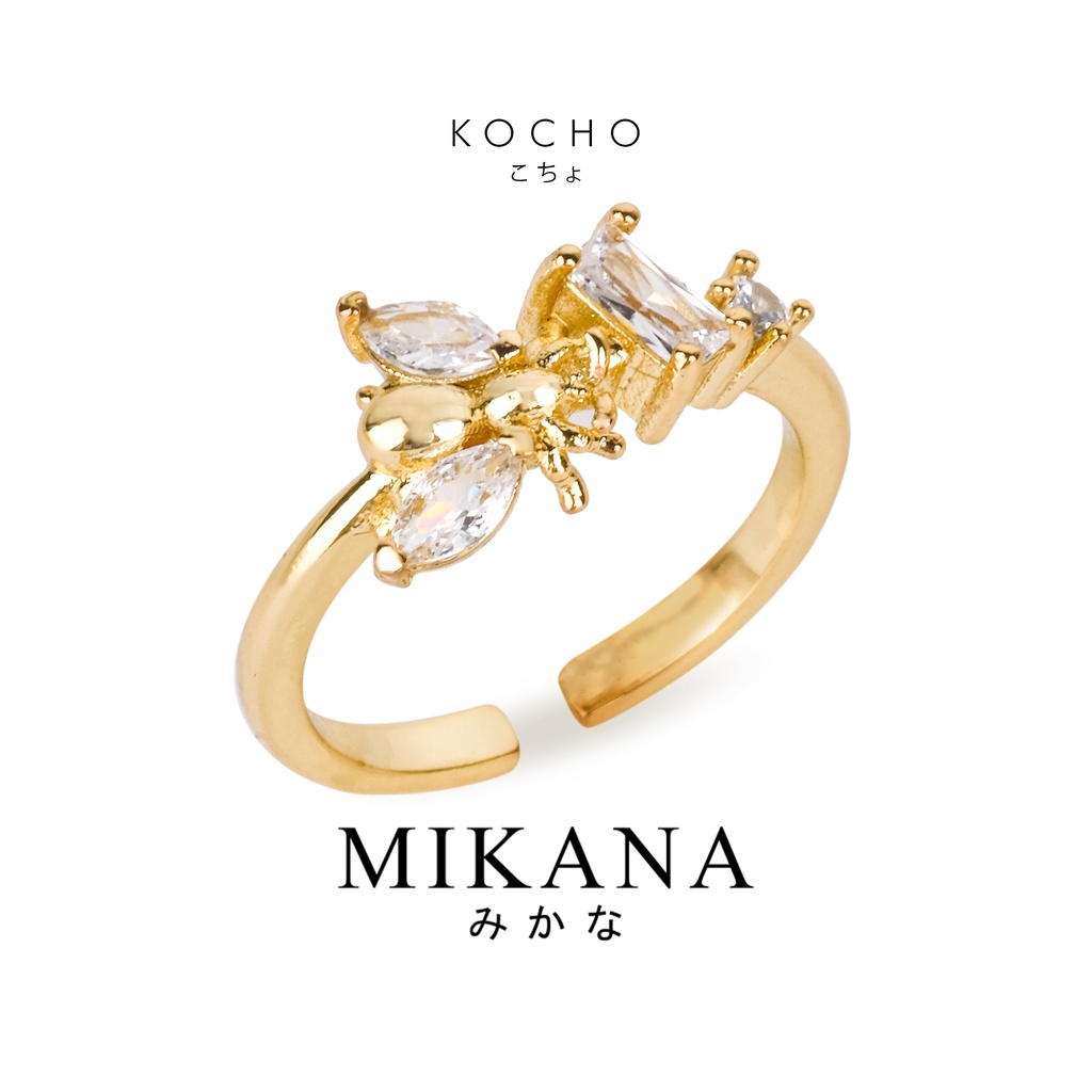 Mikana Pollen 18k Gold Plated Kocho Ring Accessories Jewelry For Women ...
