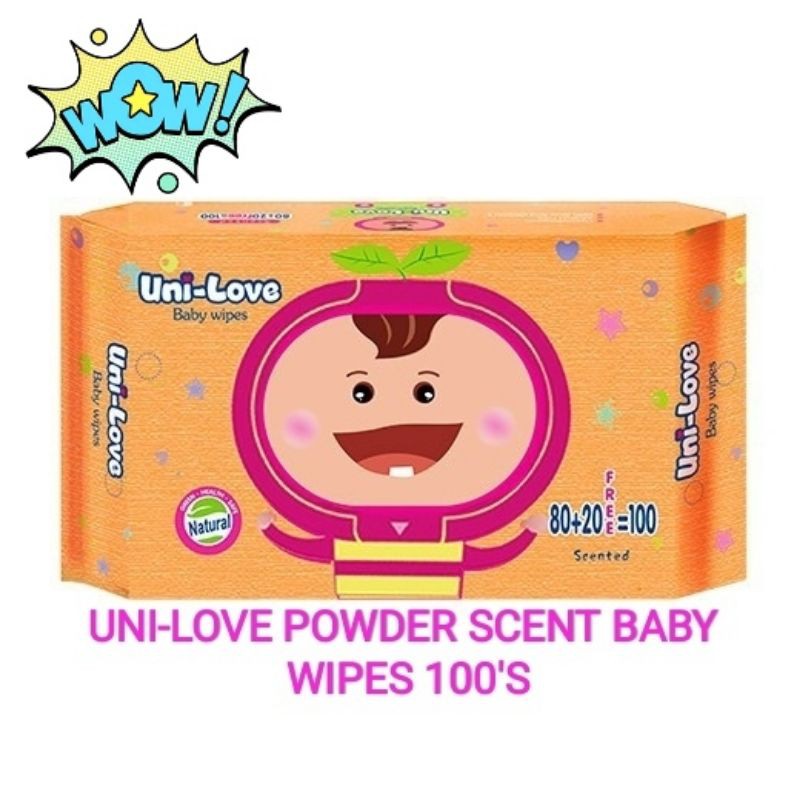 !! Sale !! Unilove Powder Scent Baby Wipes 100's 