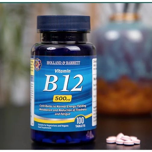 ORIGINAL Holland & Barrett Vitamin B12 100 Tablets 500ug Shopee