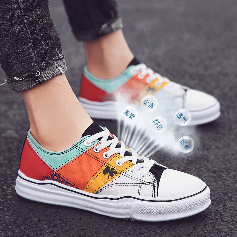 multicolor canvas shoes