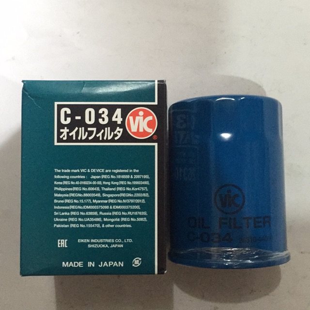 VIC C-034 OIL FILTER FOR HYUNDAI STAREX AND GRAND STAREX | Shopee ...