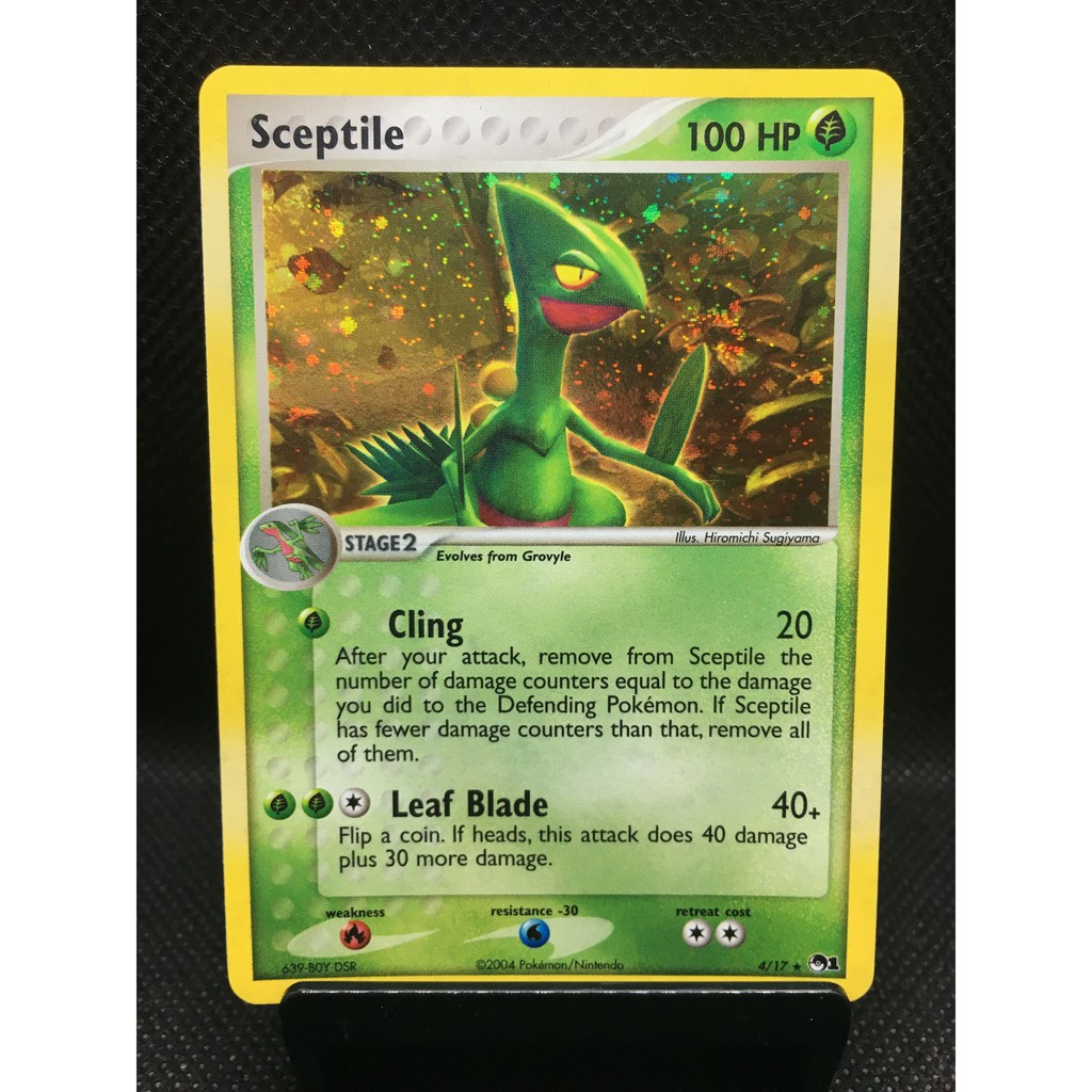 Pokemon Sceptile 4 17 Holo Rare Pokemon Trading Card Game Shopee Philippines