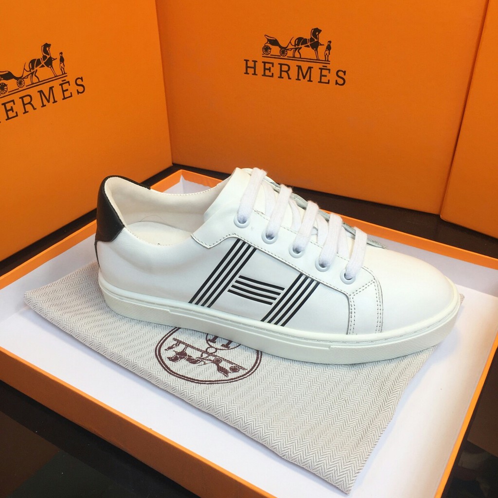 hermes white trainers
