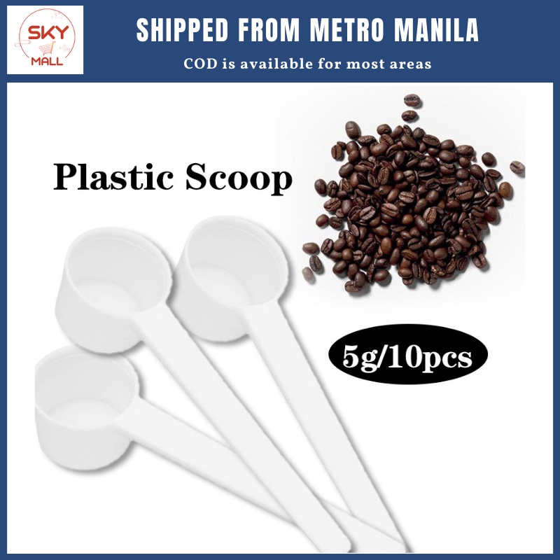 10pcs/set 5g Plastic Measuring Spoons Coffee Protein Milk Powder Scoop Kitchen Measuring Cups