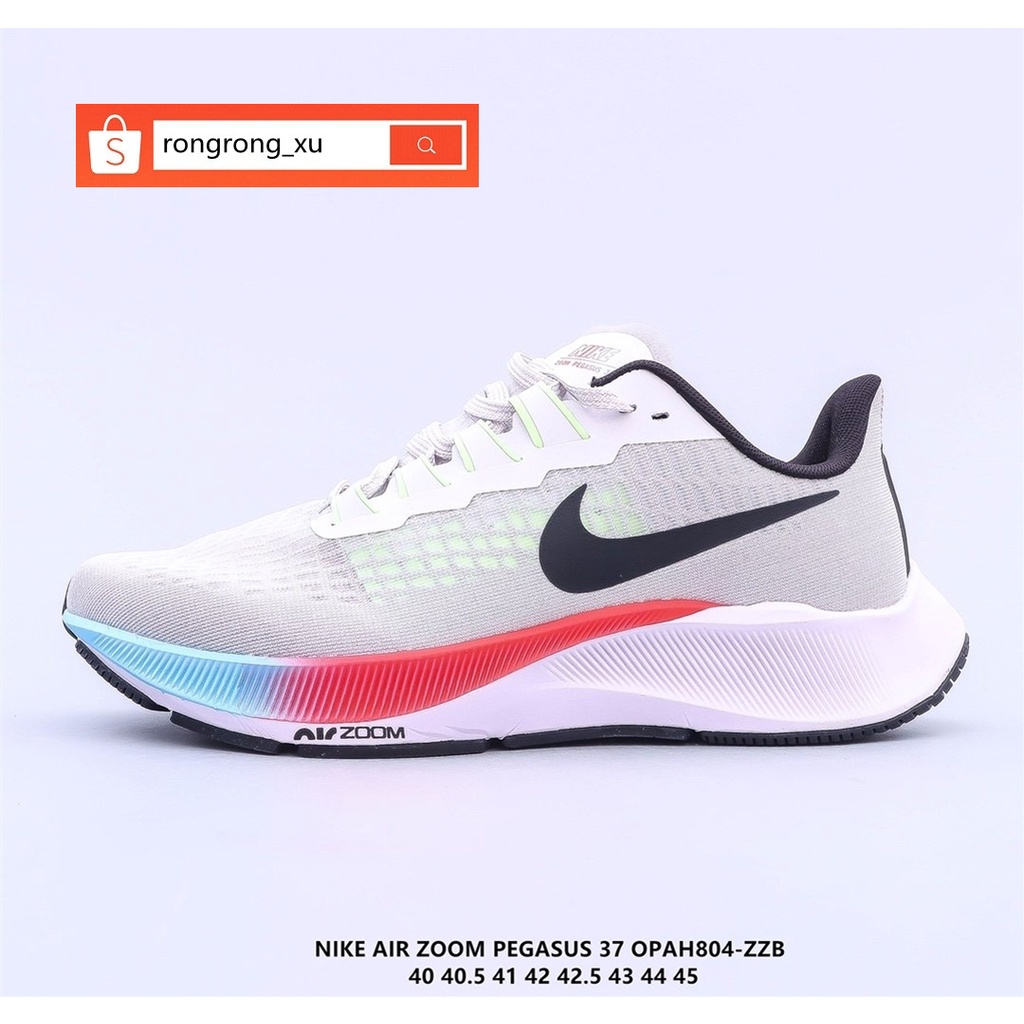 100 Original Nike Air Zoom Pegasus 37 White Blue Casual Sport Running