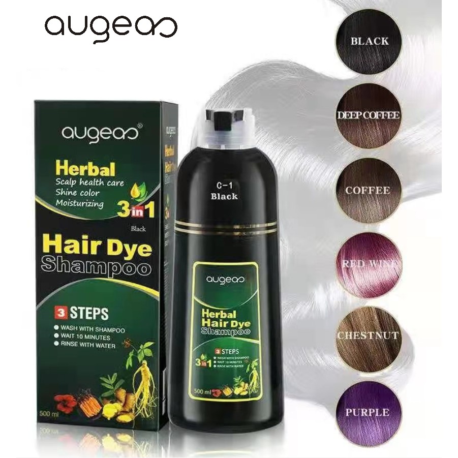 100 Original AUGEAS NATURE WITHOUT STIMULATION Hair Dye shampoo