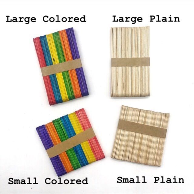 Popsicle Sticks 50pcs (2 sizes/ 2 colors) Shopee Philippines