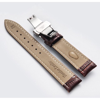 14 15 16 17 18 19 20 21 22 24 Mm Genuine Calf Leather Watch Band Strap Grain Butterfly Deployment Bu #7