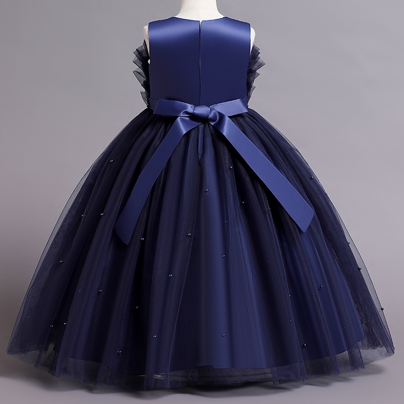 Girls Princess Long Dress Sleeveless Mesh Gown Wedding Party Piano Performance Costume C304 Shopee Philippines