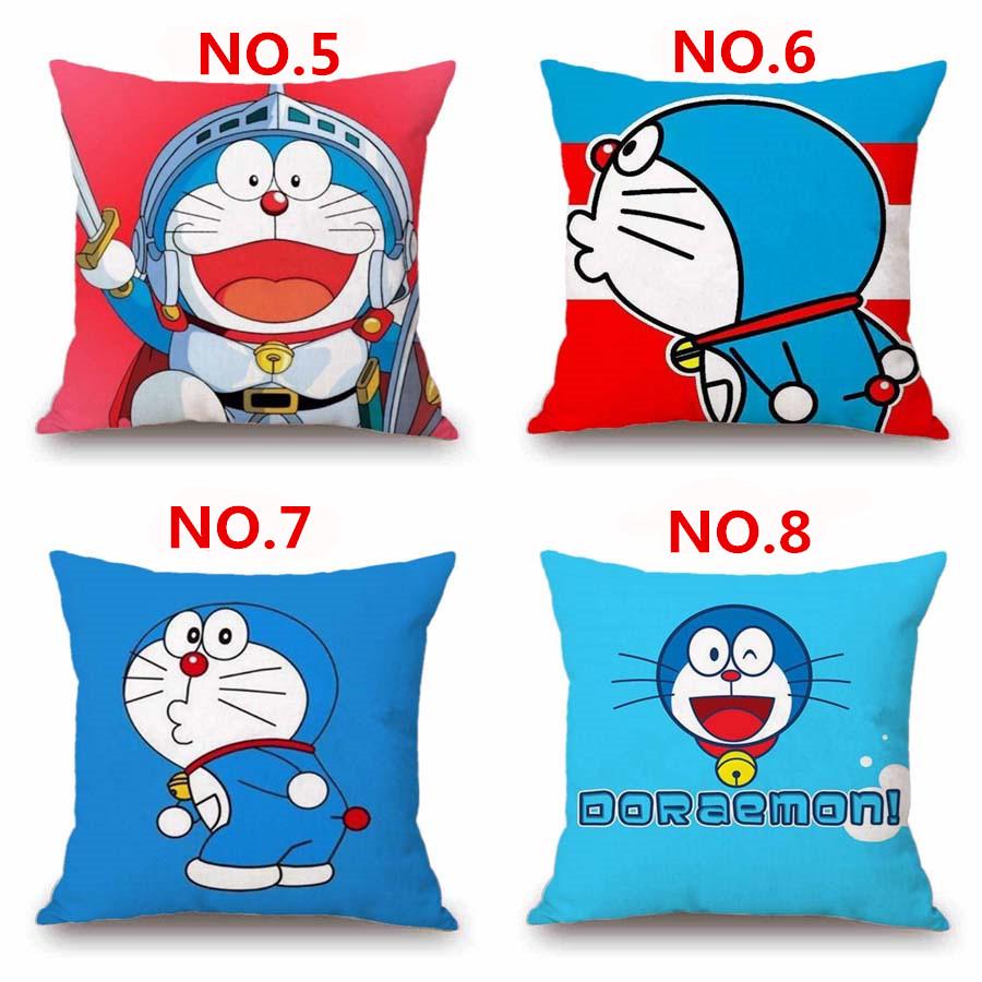  Doraemon Pillow  Cover Cushion Case Sun Square Pillowcase 