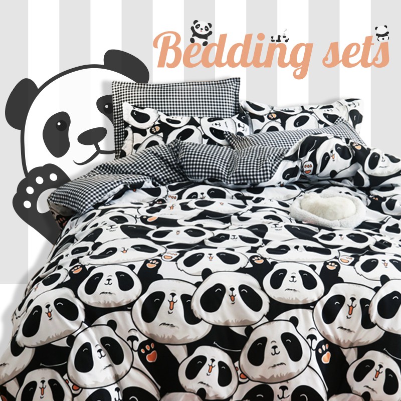 3in1 4in1 Big Panda Bedding sets Cartoon Comforter Cover Sets Cute