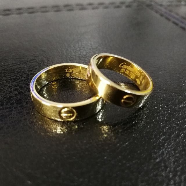 Cartier Inspired 18k Gold Couple Rings 