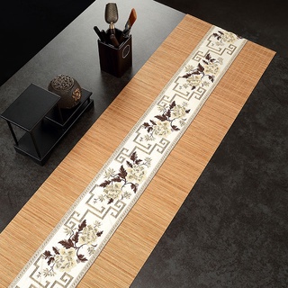 ℗▧Plain Earth Bamboo Tea Mat Small Insulation Pad Table Flag Cloth Dry Tea Set Accessories Tea Pad W #8