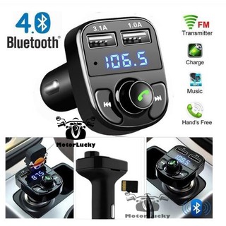 FM Transmitter Aux Modulator Bluetooth Handsfree Car Audio MP3 Player 3.1A Quick Charger X8