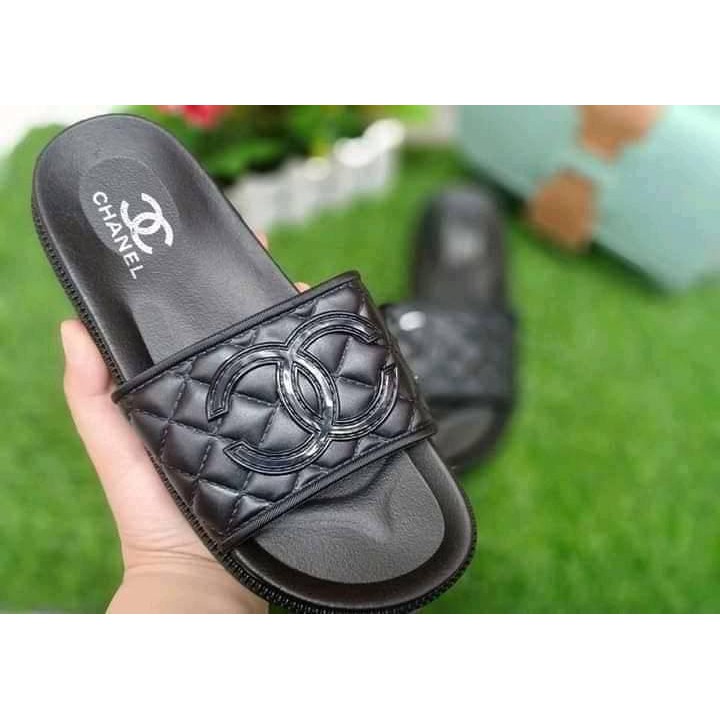 chanel inspired slides