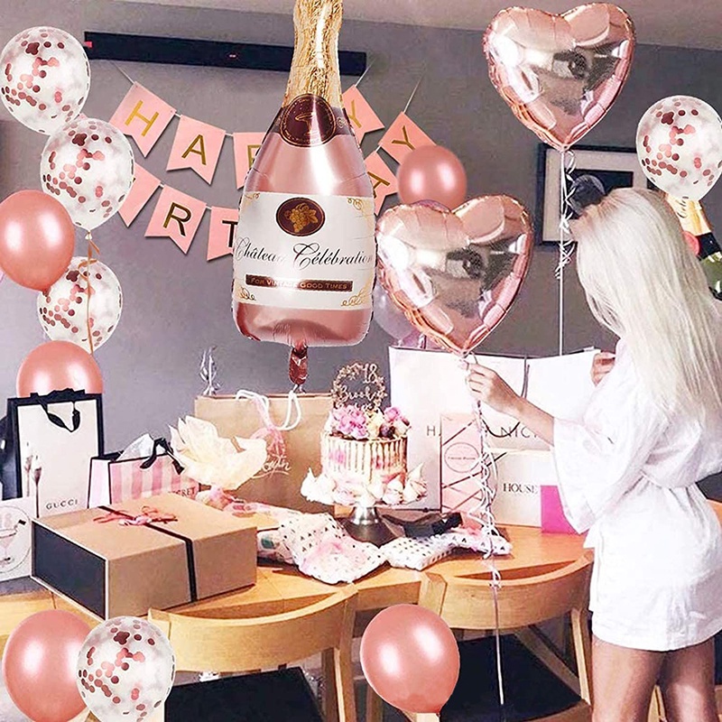 36 Pcs Rose Gold Balloons Party Decorations Set Champagne Foil Balloon  Wedding Birthday Party needs | Shopee Philippines