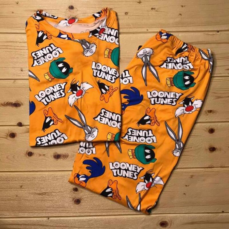 Terno Sleepwear Panjama And Tops Looney Tunes Shopee Philippines