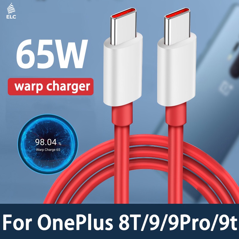 OnePlus 8T cable Type c to Type c charger Cable WARP for OnePlus 8T/9/9  PRO/9R 6A Fast charger | Shopee Philippines