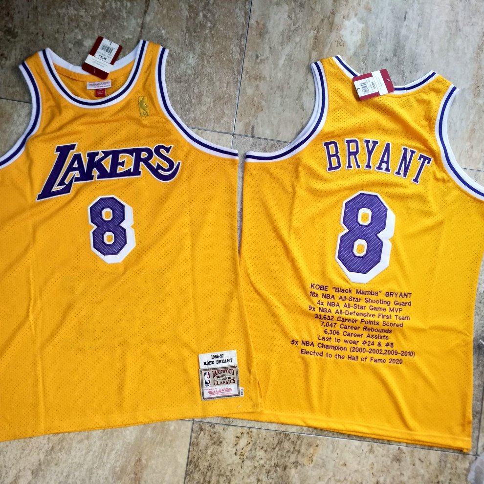 yellow kobe jersey