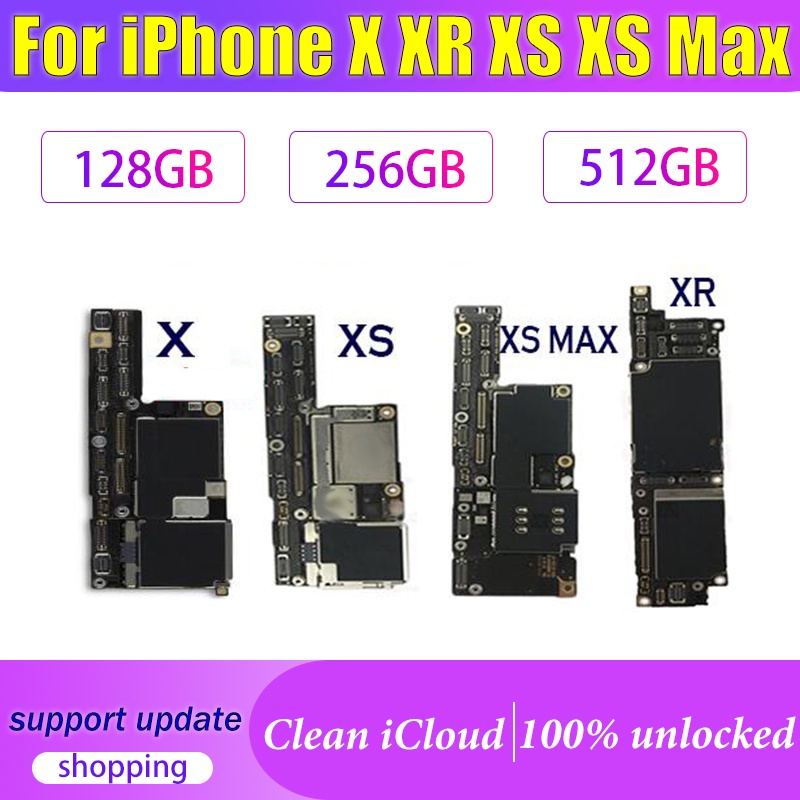 64 Go NoFaceID-1Sim-Carte mère originale débloquée pour iPhone XS Max, testée à 100