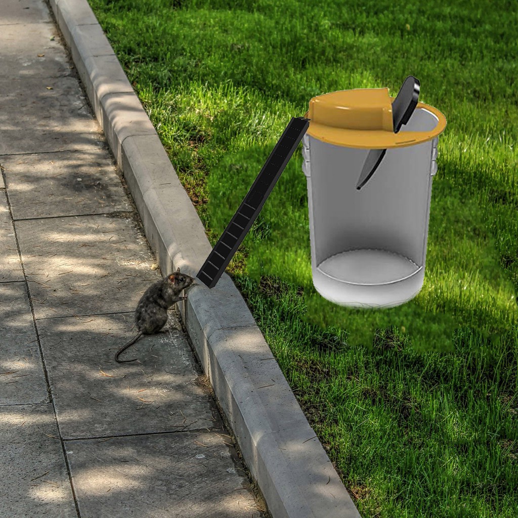Slide Bucket Lid Mouse Rat Trap, Flip Slide Mouse Trap Bucket with