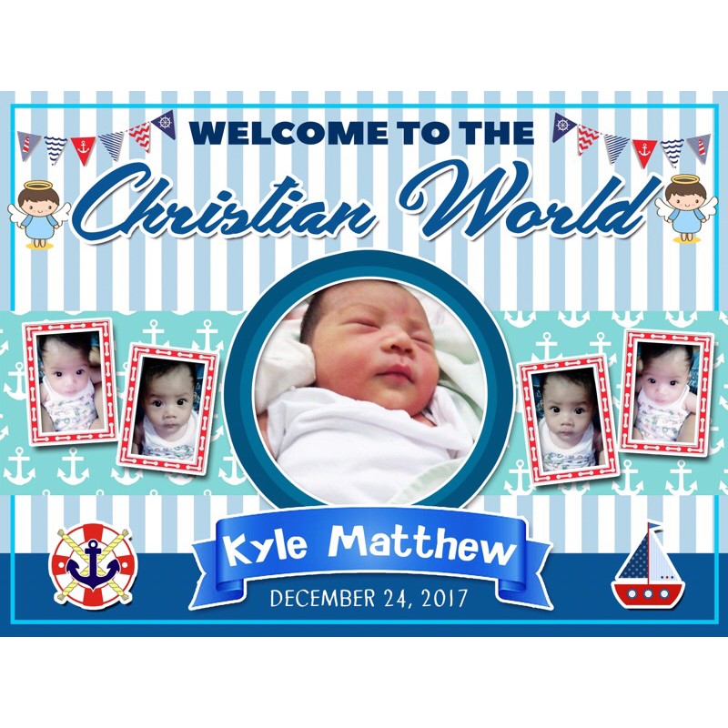 TARPAULIN #24 | 2x3 | BAPTISM | CHRISTENING | BIRTHDAY | NAUTICAL ...