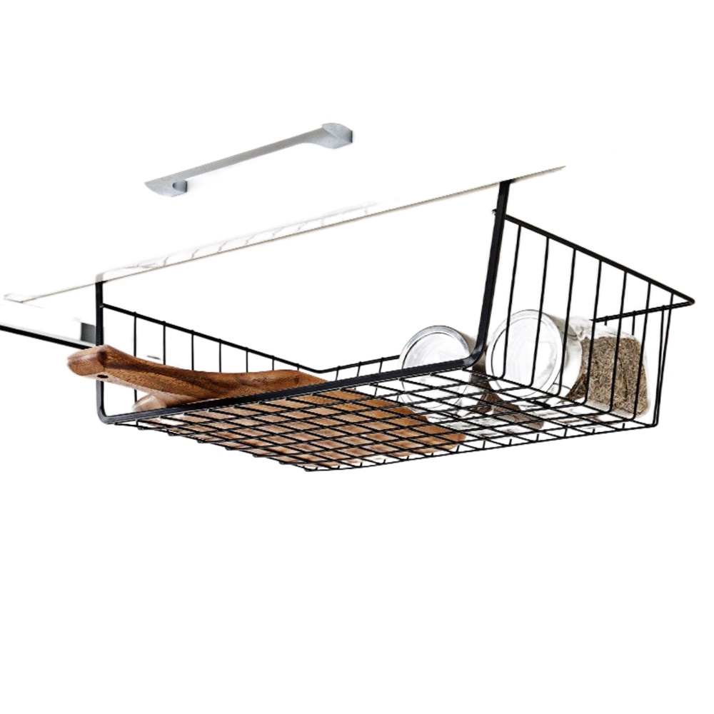 Annil Basket Storage Bin Organizing Kitchen Hanging Under Shelf