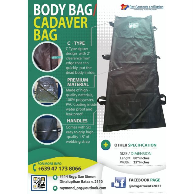 Cadaver Bag/Body Bag Big Size Shopee Philippines