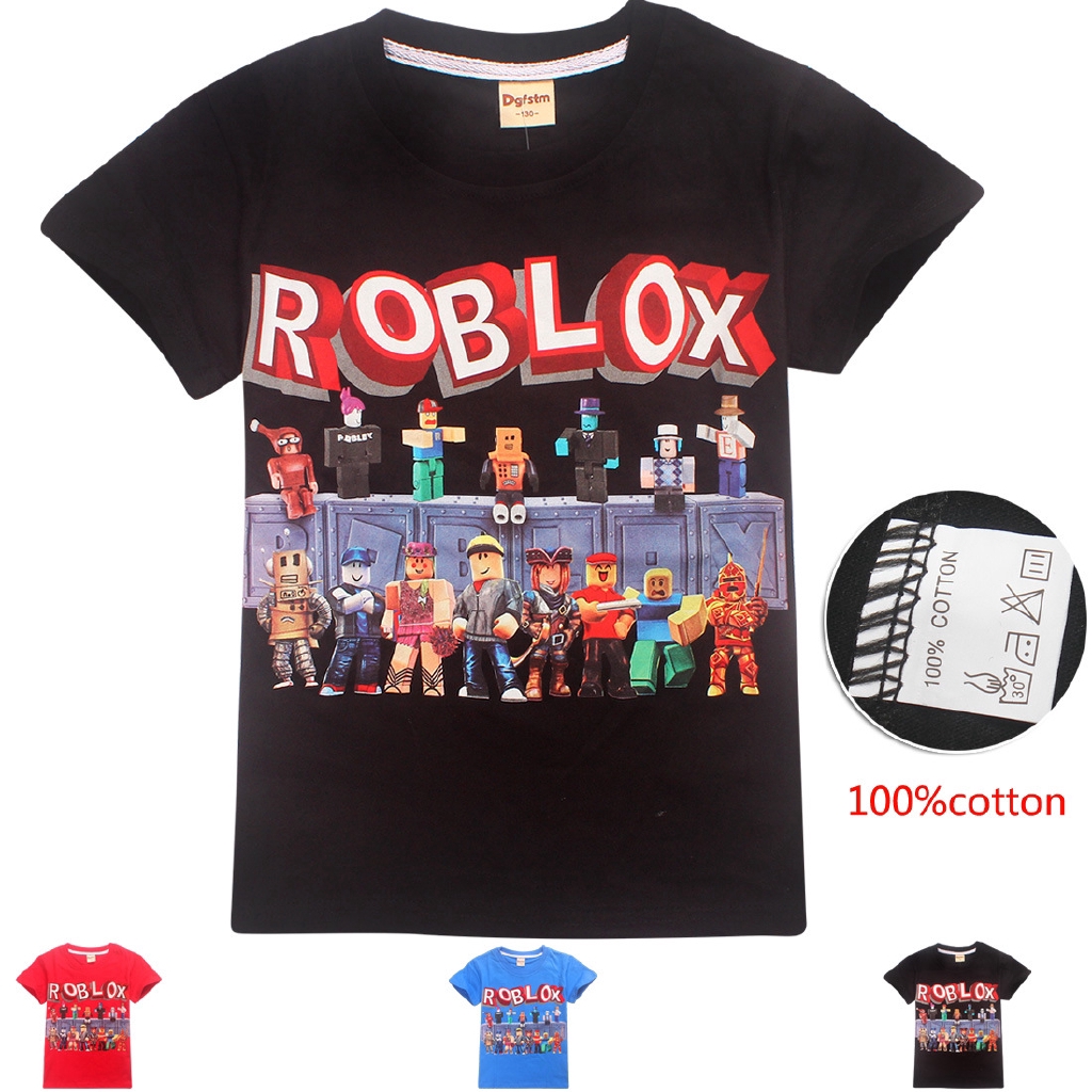 Roblox Cartoon Kids Tops Fashion Children Boys Short Sleeve Cotton T Shirt Shopee Philippines - roblox characters kids online cartoon boys girls birthday gift top t shirt 785 t shirts tops clothes shoes accessories thelendingtree ae