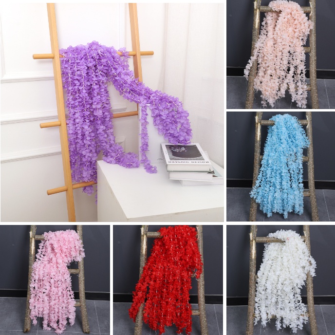 Artificial flower Garland wedding flowers hall vine silk flower
