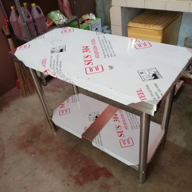 Stainless Steel Prep Table 180 Cm X 60 Cm 6 Feet X 2 Feet Shopee Philippines