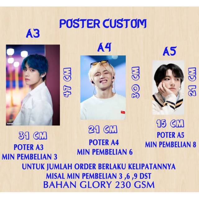 A3 Custom Kpop Poster Skateboard A5 Shopee Philippines