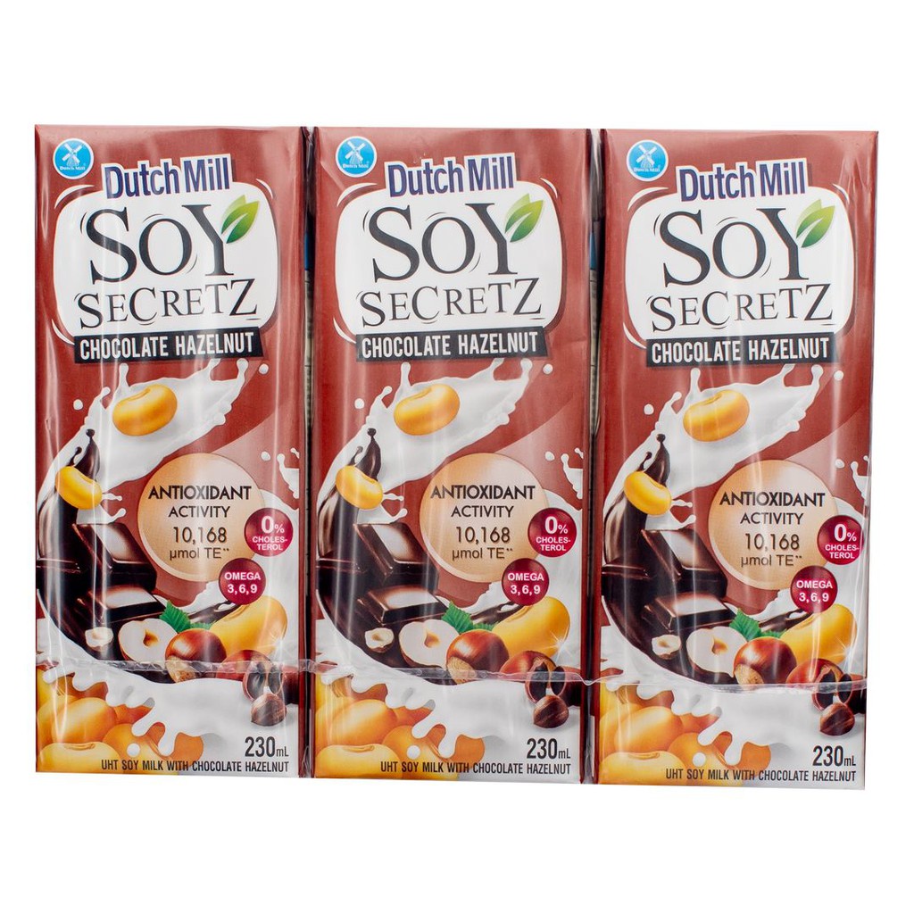 Dutch Mill Soy Secretz Soy Milk Choco Hazelnut 3 Pieces 230ml Shopee