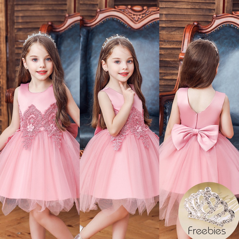 Promotion Princess dress for kids Birthday party dress wedding flower ...